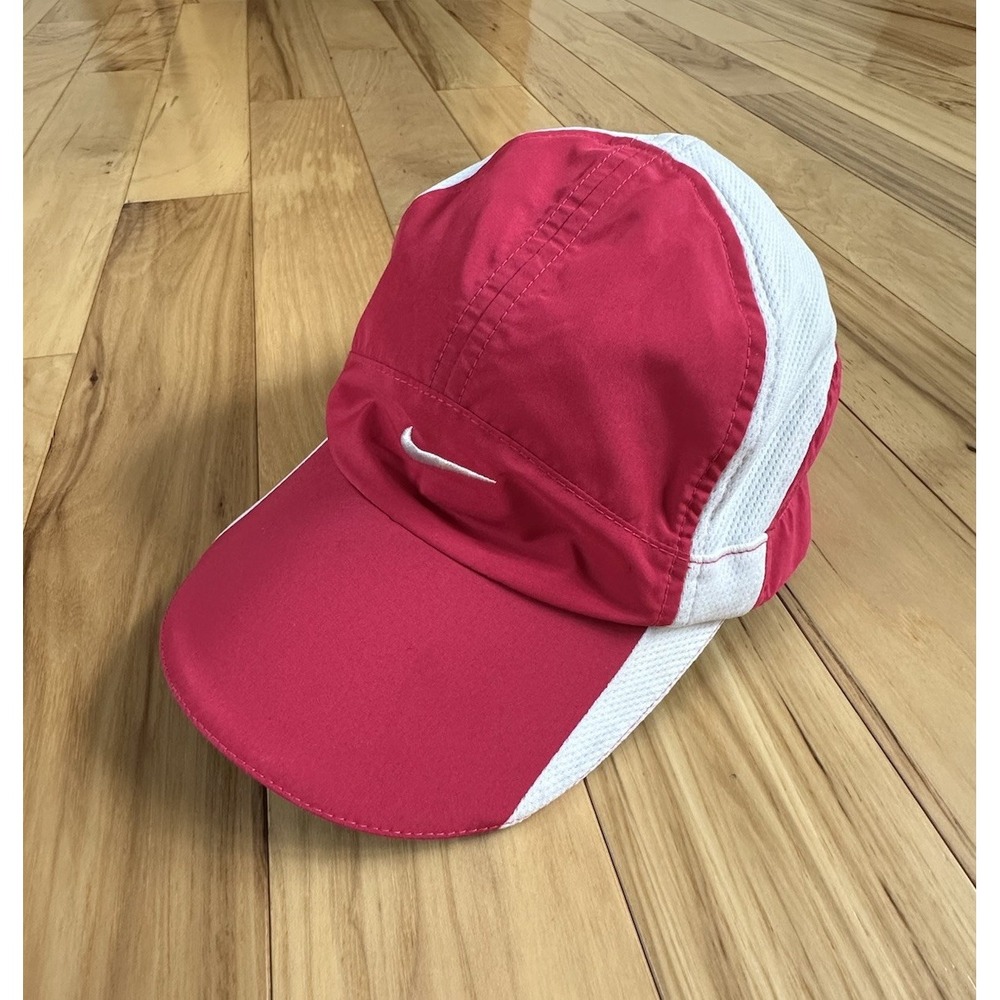 Nike Tailwind 7 Panel Hat Unisex OSFM Red White Swoosh Mesh Cap Vintage